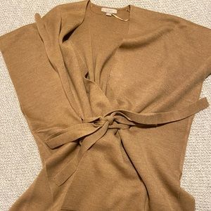 Loft poncho wrap tie around sweater